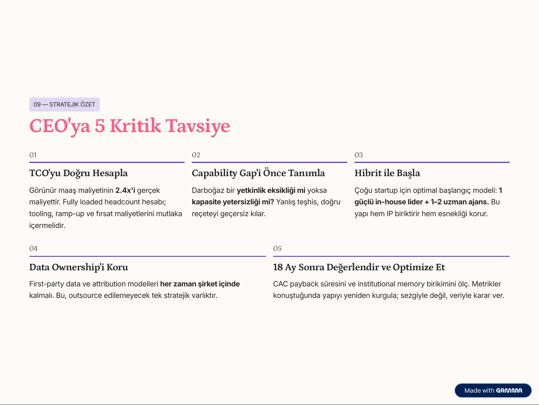 Startup'larda Büyüme İkilemi — 9/10